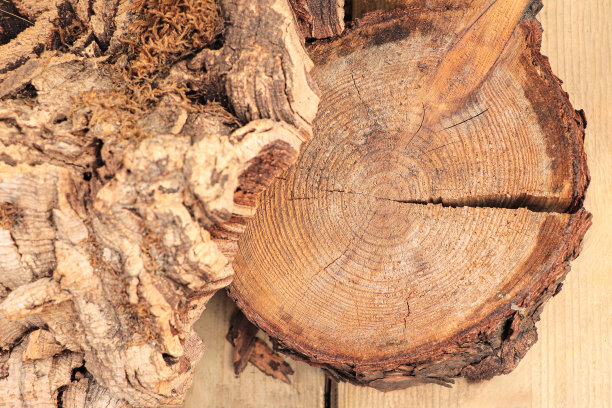 砍一棵树。自然的装饰。木材、裂纹。木头特写图片下载