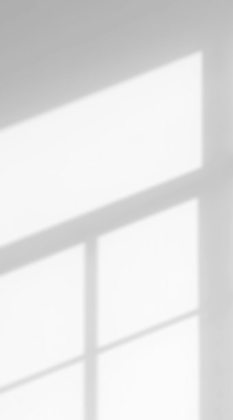 自然光和阴影从窗口叠加效果在白色背景。剪影光抽象可用于壁纸的简约、模拟设计。黑白模糊图像背景。图片下载