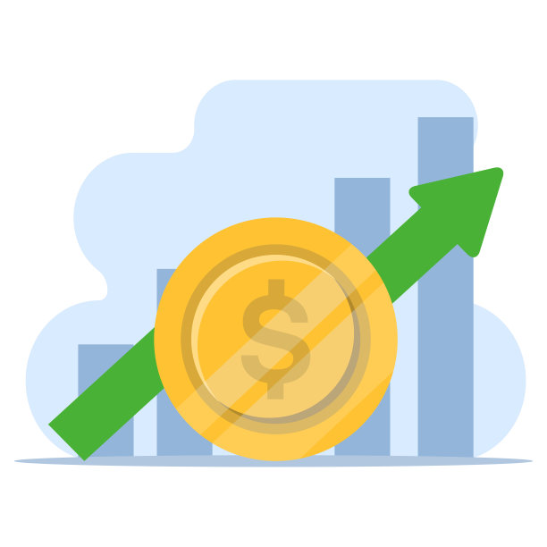 美元涨价概念，货币符号以箭头向上伸展。价格上涨。业务费用销售图标。现金加薪。投资增长。平面矢量插图。图片下载