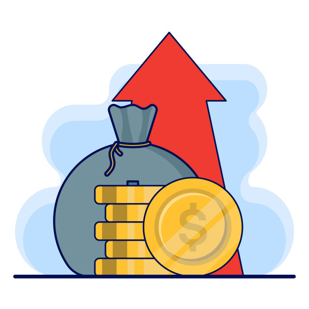 美元涨价概念，货币符号以箭头向上伸展。价格上涨。业务费用销售图标。现金加薪。投资增长。平面矢量插图。图片下载