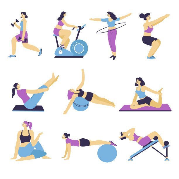 健身训练，健身活动和练习图片下载