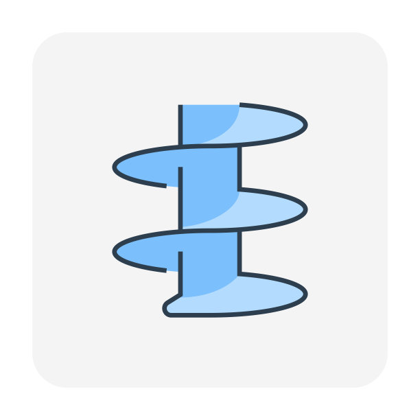 地球螺旋钻钻头，岩土工程矢量图标。图片下载