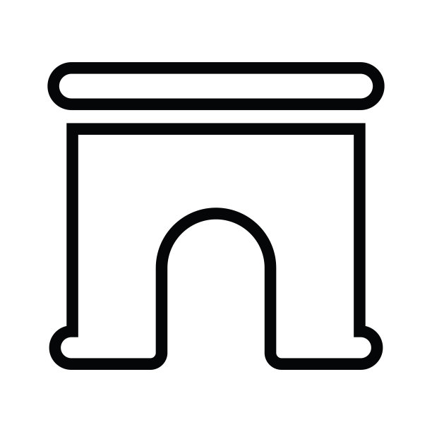 牌坊图标插图孤立矢量符号符号图片下载