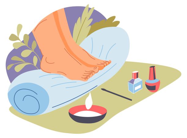 足部按摩和放松的脚在水疗沙龙图片下载