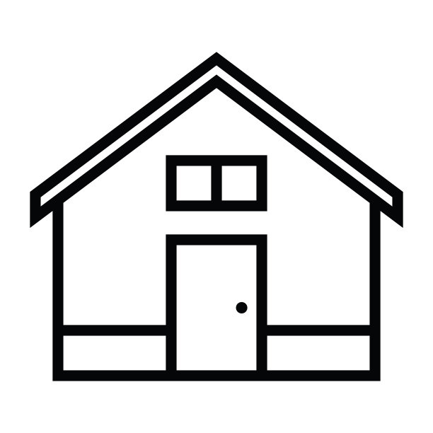 房子轮廓图标插图孤立矢量符号符号图片下载