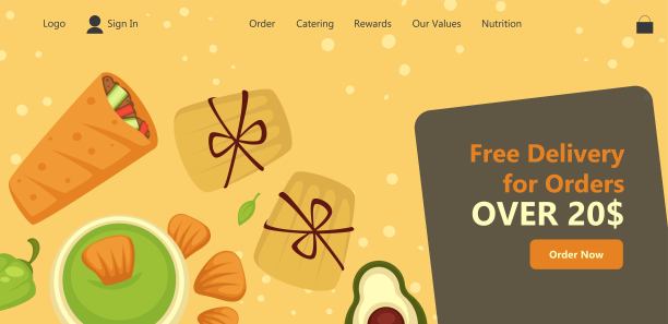 订单满20美元免费送货，网站图片下载