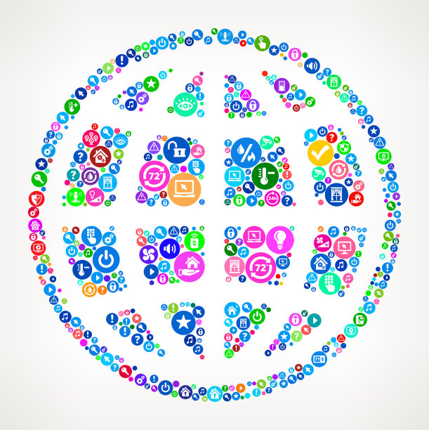 全球家庭自动化技术图标模式图片下载