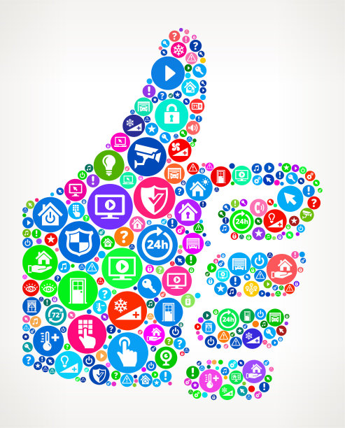 为家庭自动化技术图标模式点赞图片下载