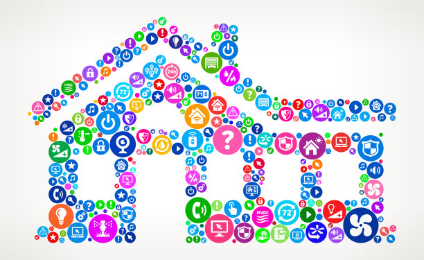 家居自动化技术图标模式图片下载