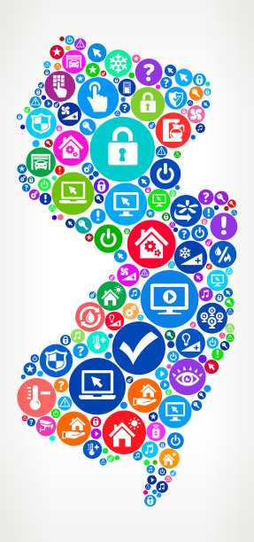 新泽西人家庭自动化技术图标背景图片下载