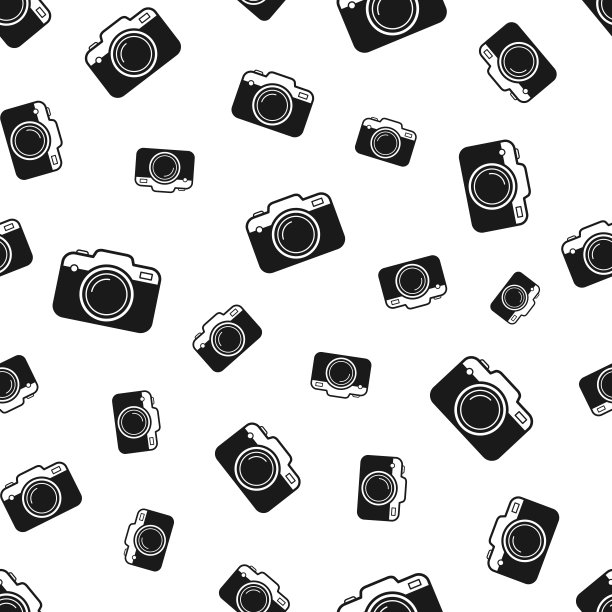 相机。无缝模式。白色背景的图标图片下载