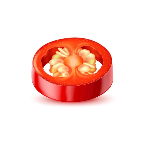 现实的生孤立辣椒三维矢量辣椒环图片下载