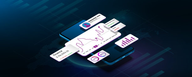 科技背景图片，智能手机金融投资图，横幅设计，广告素材图片下载