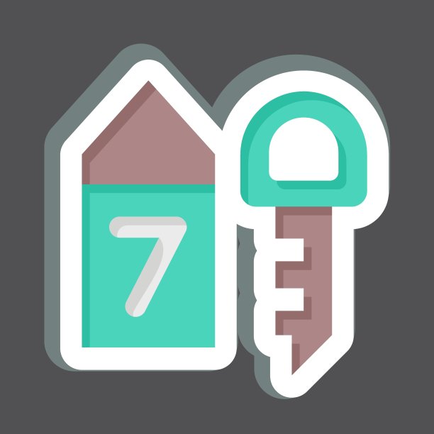 贴纸的房间。与休闲旅游有关的标志。简单的设计说明。图片下载