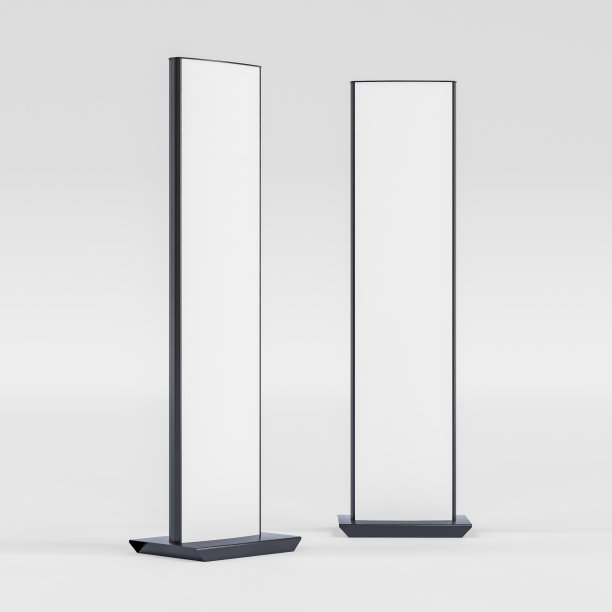 空标牌展台设计模板。广告，海报，广告牌或代表促销产品概念的模型展示。三维渲染图片下载