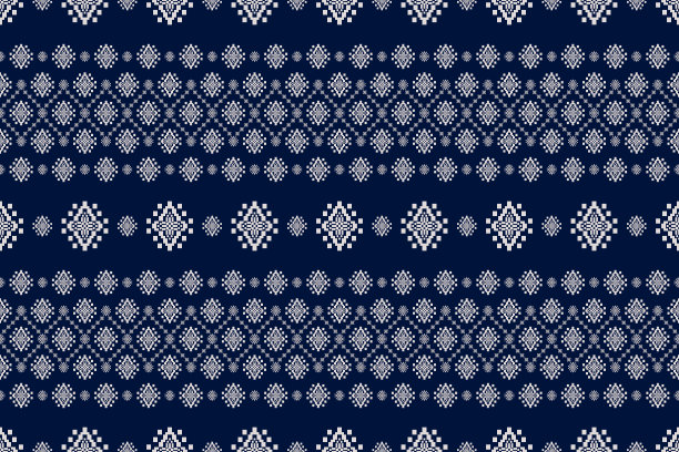 纳瓦霍部落矢量无缝模式。印第安人的装饰品。西南民族装饰风格。波西米亚几何装饰。矢量无缝模式。墨西哥毛毯，地毯。编织地毯插图。图片下载