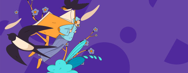 二十四节气:立春、下雨、惊蛰、春风、清明、谷雨，平面人物矢量概念操作手绘插画图片下载