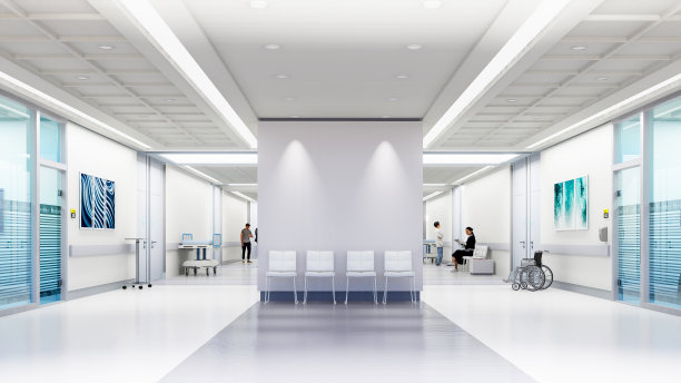 白色现代诊所内部图片下载