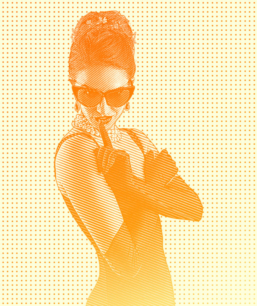 美丽的女性影响者的肖像图片下载