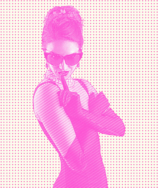 美丽的女性影响者的肖像图片下载