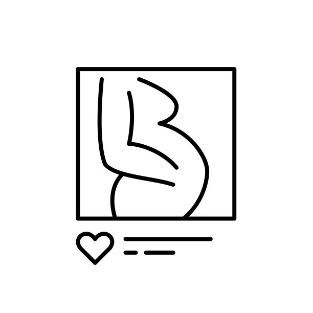 社交媒体上的孕妇照片。孕妇生活方式，怀孕更新和家庭博客。矢量图标图片下载