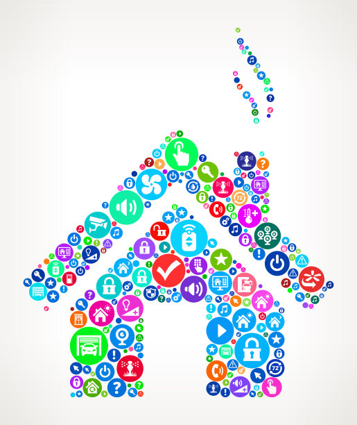 家居自动化技术图标模式图片下载