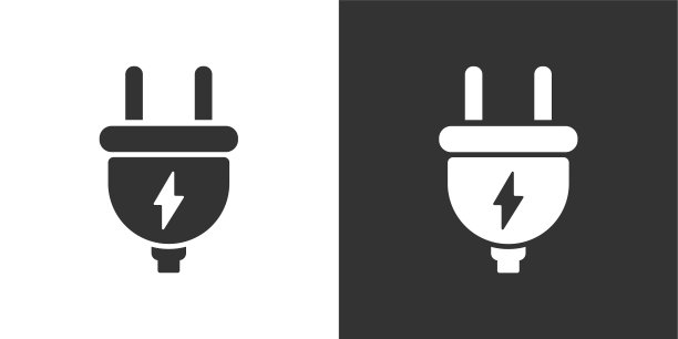 电力插头的象形固体图标。固体图标，可以应用在任何地方，简单，像素完美和现代风格图片下载