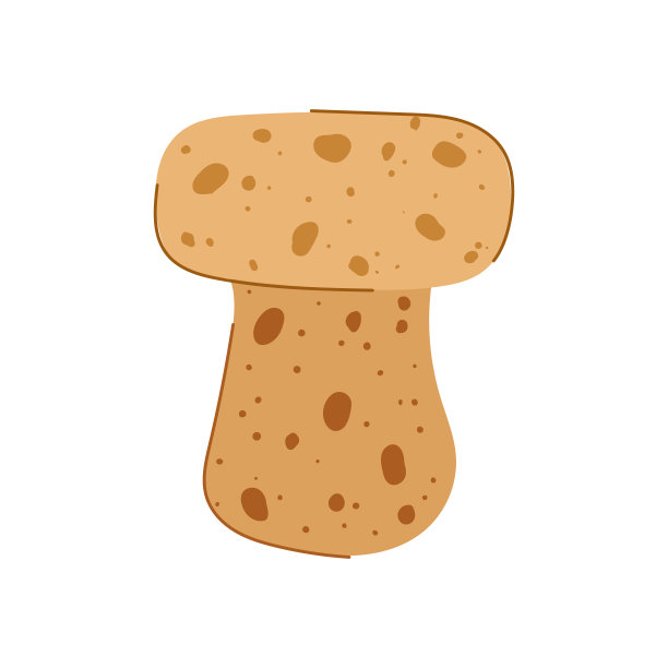 美食葡萄酒软木塞瓶卡通矢量插图图片下载