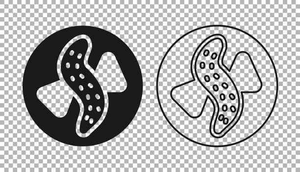 在透明背景上隔离的黑色盘子上的黄瓜图标。海洋食品。向量图片下载