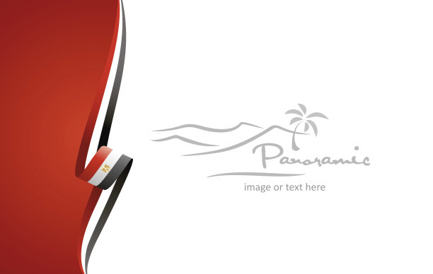 埃及抽象国旗宣传册封面海报背景矢量图片下载