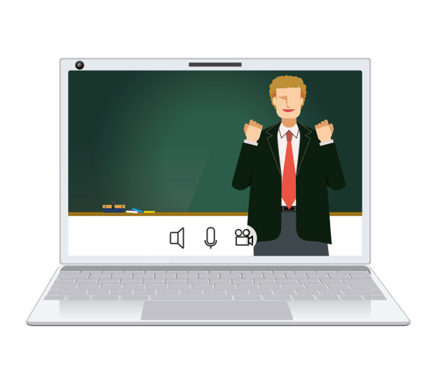 网络课堂图片说明，白种人男老师，教授，讲师，研讨会在黑板前在平面设计中握拳图片下载
