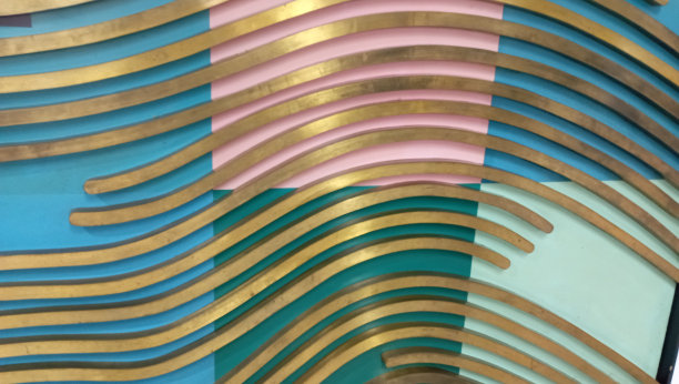 金波形墙面装饰图片下载