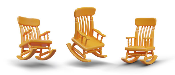 木制摇椅。古董家具。舒适和放松在家里图片下载