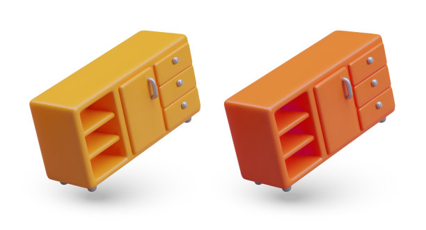 一套逼真的梳妆台。下落位置，创意构图模板图片下载