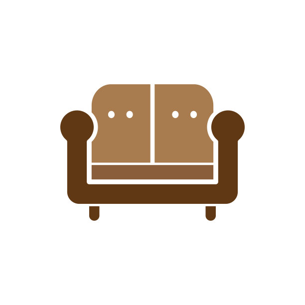 沙发图标设计模板孤立插图图片下载
