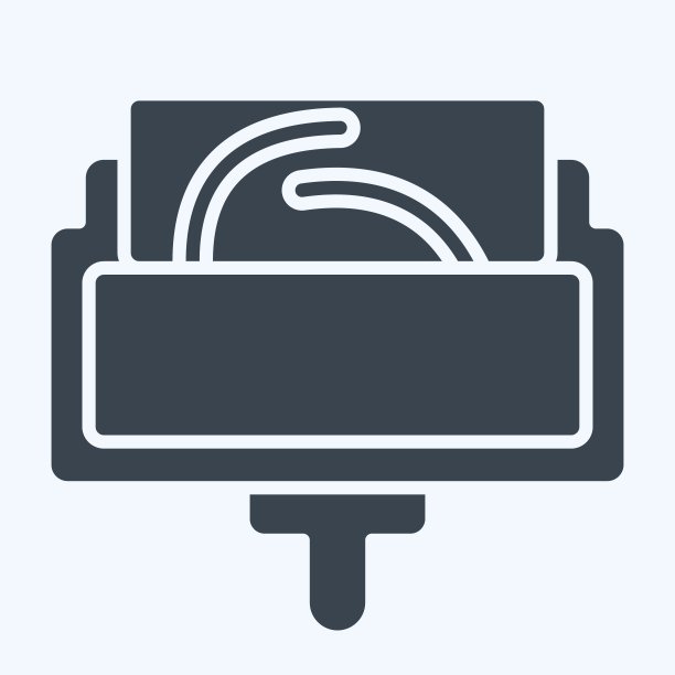 图标在织物上滚动图案。与缝纫有关的符号。字形风格。简单的设计说明图片下载