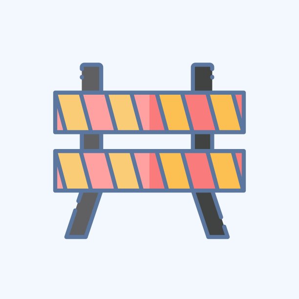 图标安全屏障。与紧急符号相关。涂鸦风格。简单的设计说明图片下载