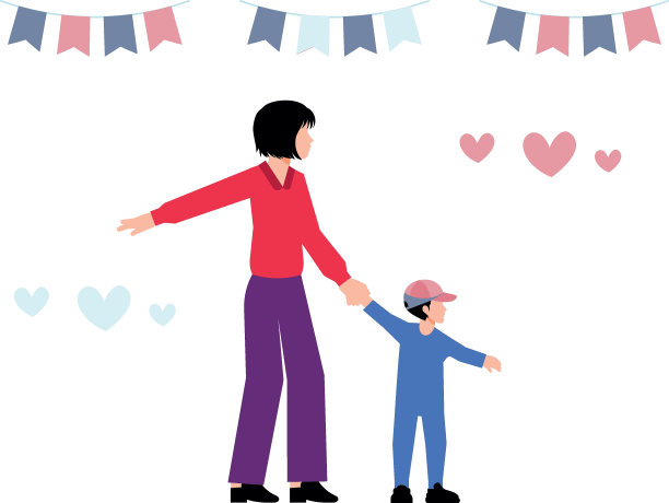 这个女孩正在和孩子一起享受这个活动。图片下载