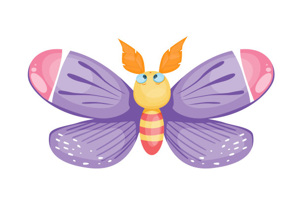 可爱的虫子矢量图标图片下载