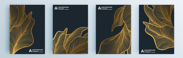 现代抽象封面集，最小的封面设计。彩色几何背景，矢量插图。图片下载