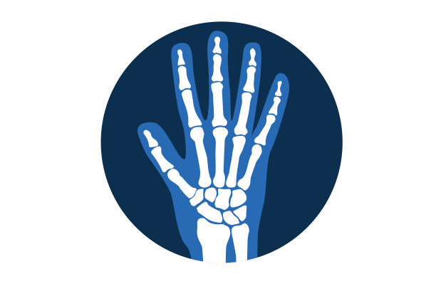 手掌关节矫形图标。图片下载