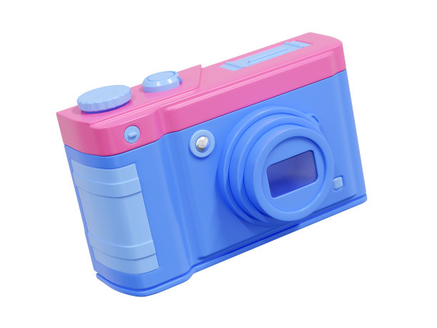照片相机图标3d渲染插图。图片下载