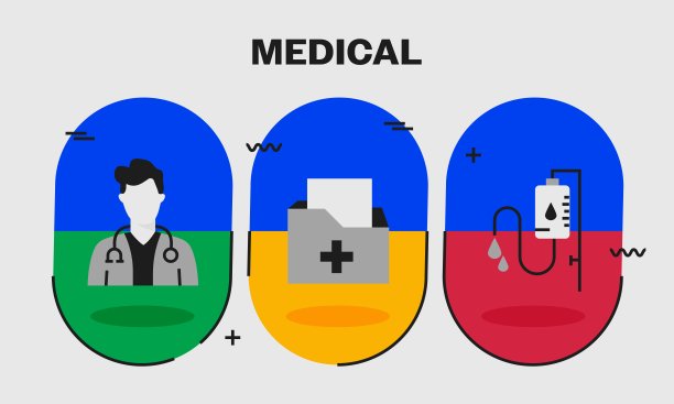 医学相关矢量设计概念。全局多球体随时可用的模板。网页横幅，网站标题，杂志，移动应用程序等。现代设计。图片下载