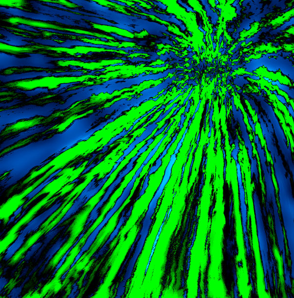 荧光绿色液体飞溅纹理倒在蓝黑色的背景。图片下载