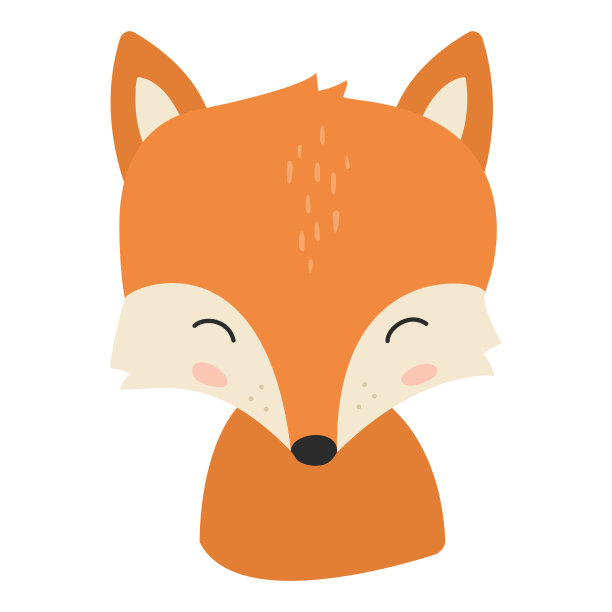 可爱的狐狸小孩印花图片下载