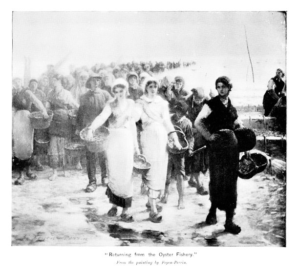 工人从牡蛎渔场返回图片下载