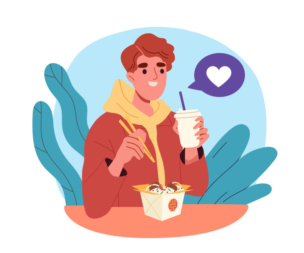 吃面条的男孩图片下载