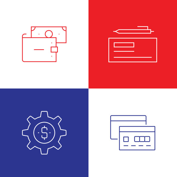 矢量插图银行和货币相关的细线图标。可编辑的矢量中风。图片下载