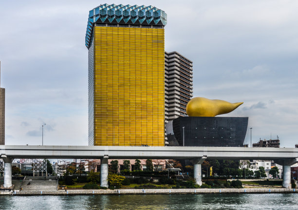 著名的朝日啤酒总部位于东京图片下载