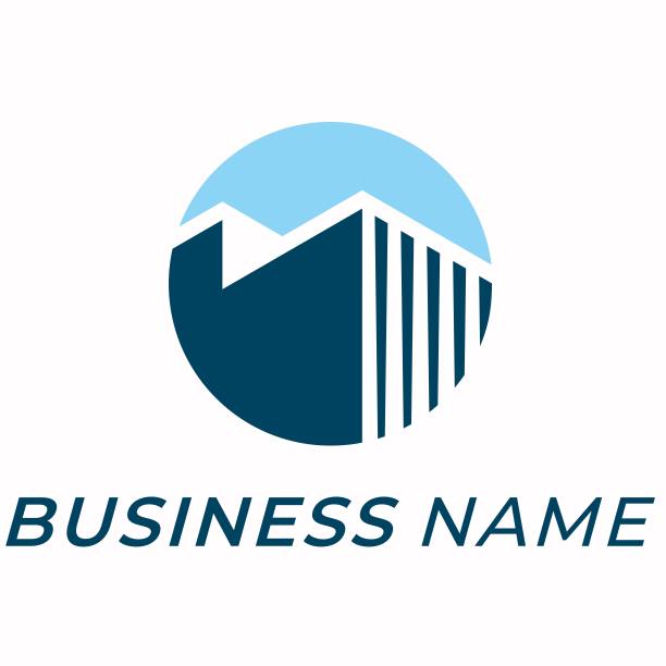 标志设计建筑和山图片下载